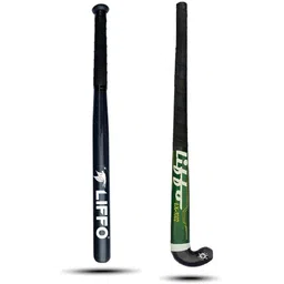 liffo Wooden Baseball bat Heavy Duty with Hockey Stick (Green) Willow Baseball Bat For 15+ Yrs-picture-17