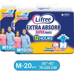 Extra Absorb Super Pants | Up to 12 Hours Absorbption | 75-105 CM / 30-41 Inch Adult Diapers - M-image-6