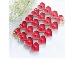 LIGHT JEWELS Pack of 20 Heart Shaped Rose Scented Tealight Candles-picture-23