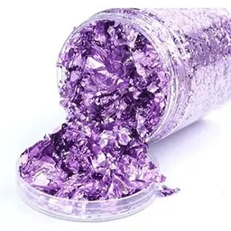 Light Purple Gold Leaf Flakes with Tweezers,Resin Gold Flakes,Metallic Gold Flakes for Nail Deco,Arts and Crafts(5g Light Purple)-picture-25