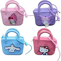 lighter house Cutest Lovely SANROI Kuromi and Friends Silicone Mini Coin Bag Zipper Pouch Coin Purse (Pack of 02 Pcs.) Assorted Colour, Model-New-picture-21