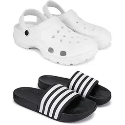 Lightweight Classic Clogs || Sandals with Slider Adjustable Back Strap for Men-Combo(2)-3122-3024-8 Black(COMBO(2)-3122-3024-8_BZ)-picture-39