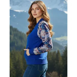 Lihana Women Colourblocked Fleece Bomber Jacket-picture-38