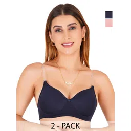 Liigne Pack Of 2 Full Coverage Lightly Padded Non-Wired Bra-image-34