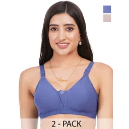 Liigne Pack Of 2 Full Coverage Non Padded T-shirt Bra-image-29