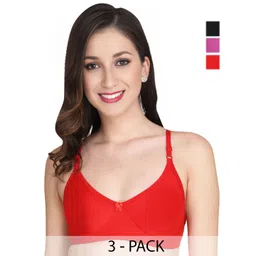 Liigne Pack Of 3 full Coverage Lightly Padded Everyday Bra-picture-32