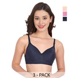 Liigne Pack Of 3 Full Coverage Non Padded Everyday Bra-picture-39