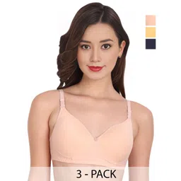 Liigne Pack Of 3 Full Coverage Non Padded Everyday Bra-picture-32