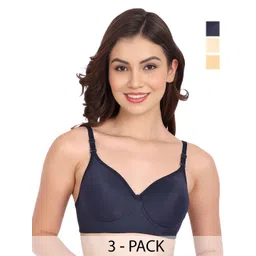 Liigne Women Full Coverage Lightly Padded Pack of 3 Bra-picture-34