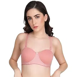 liigne Women Half Cup Padded Bra - Made of Pure Cotton Full Coverage Non Wired Seamless Pushup Soft Cup for T-Shirt Saree Dress and for Everyday-picture-11