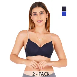 Liigne Women Pack Of 2 Full Coverage Lightly Padded & Non-Wired Bra-picture-39