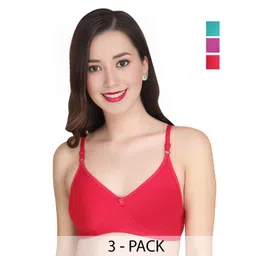 Liigne Women Pack of 3 Cut and Sew Full Coverage Bra-picture-18