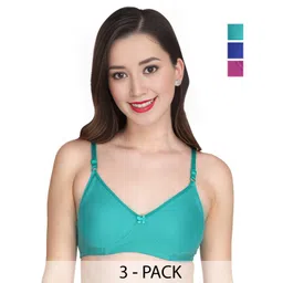 Liigne Women Pack Of 3 Full Coverage Bra-picture-13