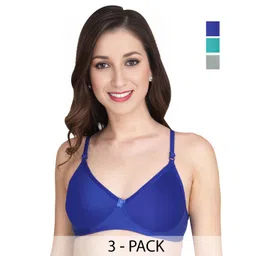 Liigne Women Pack Of 3 Full Coverage Lightly Padded Bra-picture-36