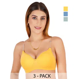 Liigne Women Pack of 3 Full Coverage Lightly Padded Everyday Bra-picture-41