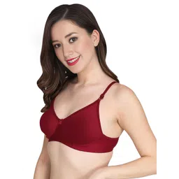 Liigne Women Pack Of 3 Solid Full Coverage Cotton Bra image 5