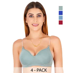 Liigne Women Pack Of 4 Full Coverage Lightly Padded & Non-Wired Bra-image-39