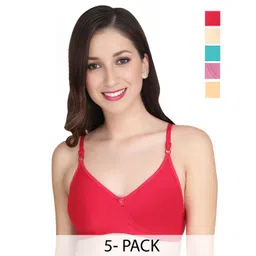 Liigne Women Pack Of 5 Full Coverage Padded Bra-picture-24