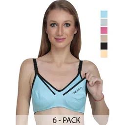 Liigne Women Solid Full Coverage Bra Pack Of 6-picture-15