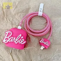 Like Star 18-20W Apple iPhone Power Adapter and Type C, Protective 3D Cartoon Character Silicone Case Cover, 360 Degree Full Protection (Barbie)-picture-30