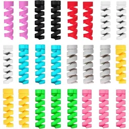 Like Star 24 PC Spiral Charger for all Type Wires/Headphone Wire/Mouse/Keybord cord Cable Protector-picture-26