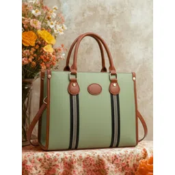 LIKE STYLE Striped PU Structured Handheld Bag-picture-38