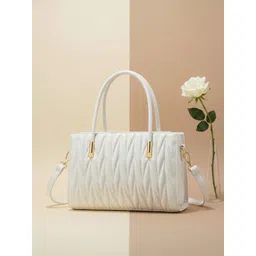 LIKE STYLE Textured PU Structured Handheld Bag with Quilted-picture-23