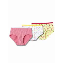 lil berry Girls Pack Of 3 Printed Cotton Basic Briefs-picture-39