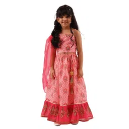 LIL DRAMA Girls Printed Ready to Wear Lehenga & Choli-picture-14