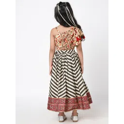 LIL DRAMA Girls Printed Ready To Wear Lehenga Choli image 5