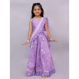 LIL DRAMA Kids-Girls Cotton Floral Lehenga Choli-picture-22