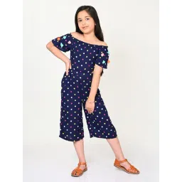 Lil Drama Kids Navy Printed Jumpsuit-picture-29