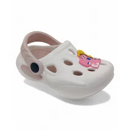Lil Lollipop Animal Applique Detailed With Back Strap Anti Slip Perforated Clogs - Cream-picture-23