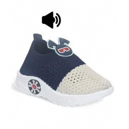 Lil Lollipop Colour Blocked Cartoon Applique Detailed Slip On Musical Shoes - Navy Blue-picture-35