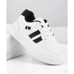Lil Lollipop Colour Blocked Lace Up Shoes - White & Black-picture-13