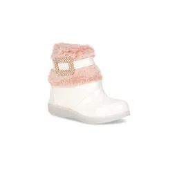 Lil Lollipop Girls Faux Fur Trim & Buckle Embellished Mid-Top Winter Boots-picture-36