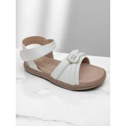 Lil Lollipop Girls Textured Open Toe Flats-picture-16