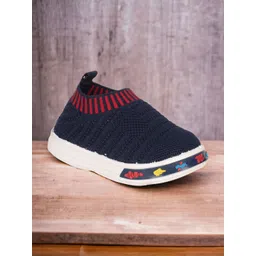 Lil Lollipop Kids Textured Comfort Insole Contrast Sole Musical Slip-On Sneakers-picture-34