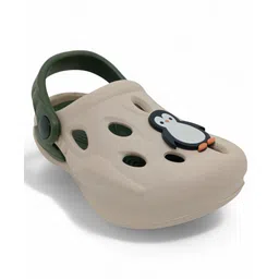 Lil Lollipop Penguin Applique Detailed Perforated Anti Slip Slingback Clogs - Beige-picture-26