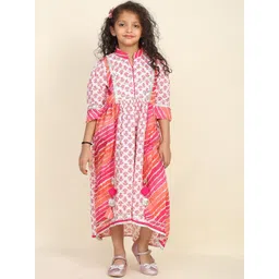 LIL PITAARA Girls Printed Pure Cotton Ethnic Dress-picture-22