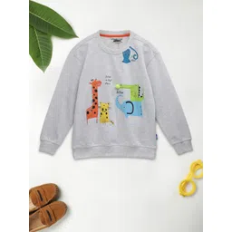 Lil Tomatoes Boys Grey Printed Cotton Sweatshirt-picture-16
