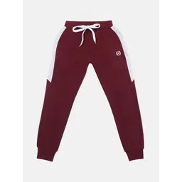 Lil Tomatoes Boys Maroon Self-Design Joggers-picture-56