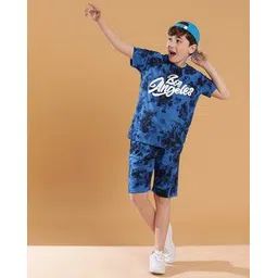 li'l tomatoes Boys Typographic Printed T-Shirt & Shorts Set-picture-18