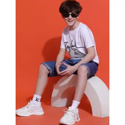 Lil Tomatoes Boys Typography Printed T-shirt image 2