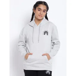 Lil Tomatoes Girls Grey Solid Hooded Sweatshirt-picture-20