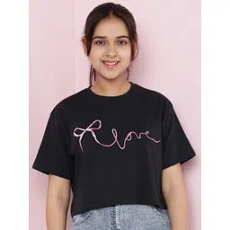 Lil Tomatoes Girls Printed Cotton Crop Top-picture-15