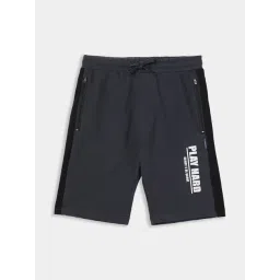 Lil Tomatoes Kids Grey Printed Bermuda-picture-20