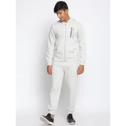 Lil Tomatoes Kids Grey Textured Full Sleeves Hoodie with Trackpants-picture-32