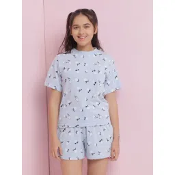 lil tomatoes Li'L Tomatoes Blue Floral T-Shirt with Shorts-picture-20