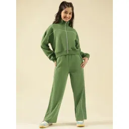 lil tomatoes Li'l Tomatoes Girls Olive Regular Fit Tracksuit-picture-18